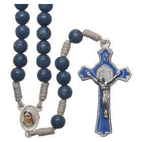 Rosenkranz aus Medjugorje, 4 Mysterien, mit blauen Perlen