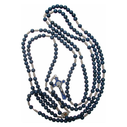 Medjugorje rosary with the four mysteries light blue 4