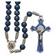Medjugorje rosary with the four mysteries light blue s1