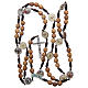 Medjugorje rosary Via Crucis with olive wood grains in brown rope s4