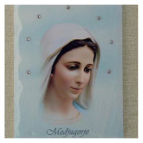 Quadro Madonna di Medjugorje azzurro