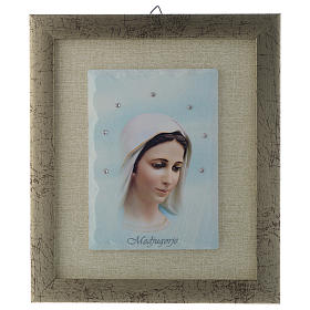 Our Lady of Medjugorje painting in light blue