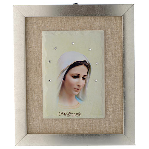 Our Lady of Medjugorje painting with ivory sky 1