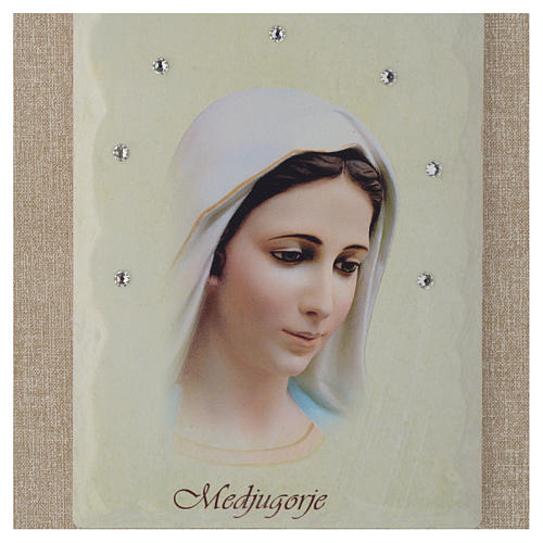 Our Lady of Medjugorje painting with ivory sky 2