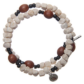 Zehner-Rosenkranz Armband aus Medjugorje mit Steinperlen