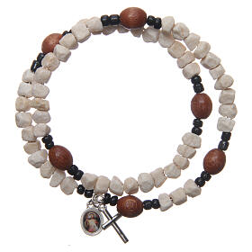 Zehner-Rosenkranz Armband aus Medjugorje mit Steinperlen