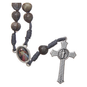 Medjugorje rosary beads Tears of Job grey rope
