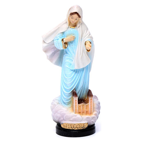 Statue Notre-Dame de Medjugorje 12 cm robe bleue 1