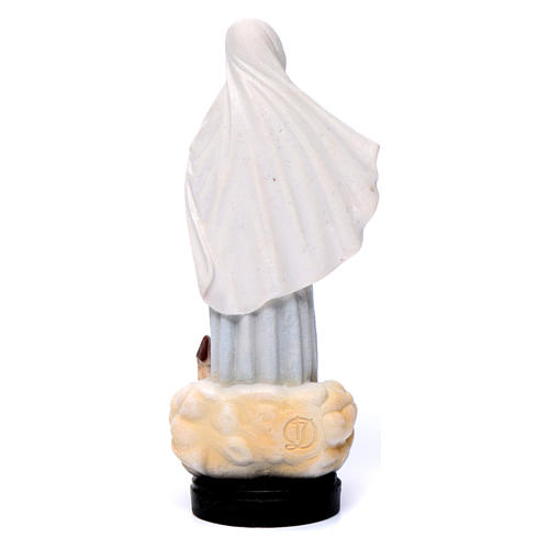 Statua Madonna di Medjugorje 12 cm manto grigio 2