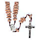 Medjugorje headboard rosary in red stone s1
