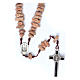 Medjugorje headboard rosary in red stone s2