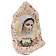Our Lady of Medjugorje image with gypsum flowers s1