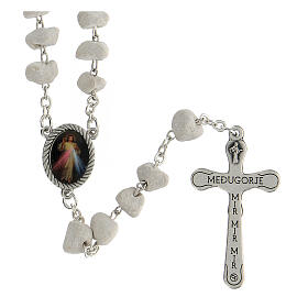 Medjugorje rosary with stone grains and chain