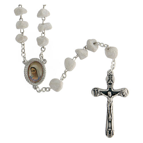 Medjugorje rosary with stone grains and chain 1