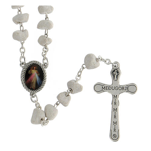 Medjugorje rosary with stone grains and chain 2