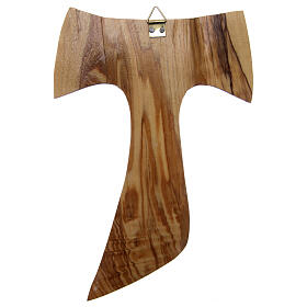 Krzyż Tau drewno oliwne Medjugorie 18x12 cm