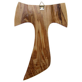 Medjugorje Tau cross in olive wood 18x12 cm
