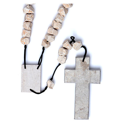 Medjugorje headboard rosary in stone and rope 2