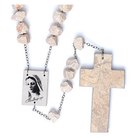 Medjugorje headboard rosary with stone and chain