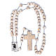 Medjugorje headboard rosary with stone and chain s4