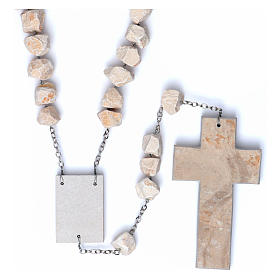 Medjugorje wall rosary with stone and chain