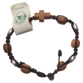 Bracelet Medjugorje olivier corde marron Medjugorje Jésus