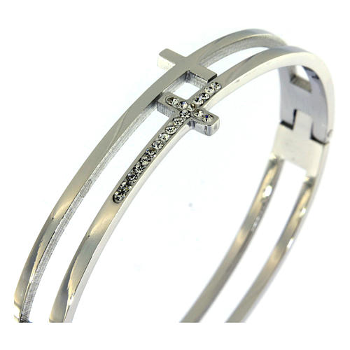 Medjugorje bracelet with crosses, steel 2