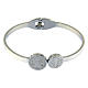Bracciale Medjugorje medaglioni S. Benedetto e croce a molla s1