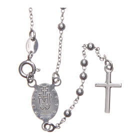 Our Lady of Medjugorje rosary in 925 sterling silver