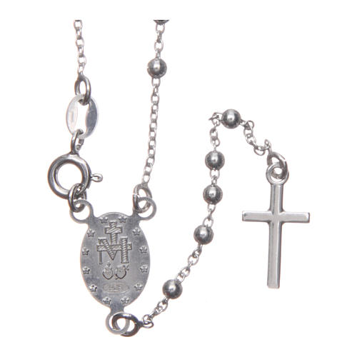Our Lady of Medjugorje rosary in 925 sterling silver 2