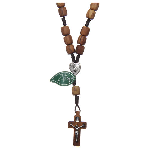 Medjugorje rosary beads with olive wood grains 1