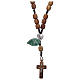 Medjugorje rosary beads with olive wood grains s1