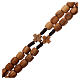 Medjugorje rosary with 7 mm olive wood grains and brown rope s3