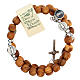 Medjugorje rosary Saint Benedict with spring and olive wood grains s3