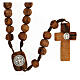 Medjugorje rosary Saint Benedict with olive wood grains 9 mm and cross s2