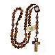 Medjugorje rosary Saint Benedict with olive wood grains 9 mm and cross s4