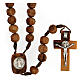 Medjugorje rosary with olive wood beads 9 mm, Saint Benedict medals and cross s1