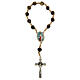 Medjugorje single decade rosary tears of Job in beige rope s1