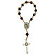 Medjugorje single decade rosary tears of Job in beige rope s2