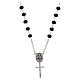 Medjugorje single decade rosary with black grains and chain s2