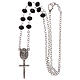 Medjugorje single decade rosary with black grains and chain s3