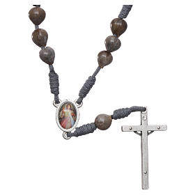 Bransoletki, Koronki Pokoju, dziesiątki różańca: Koronka Medjugorje łzy Hioba sznurek szary krzyż 4x2 cm Bransoletki, Koronki Pokoju, dziesiątki różańca: Koronka Medjugorje łzy Hioba sznurek szary krzyż 4x2 cm