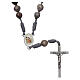 Rosary Medjugorje Chaplet Tears of Job gray cord cross 4x2 cm s1