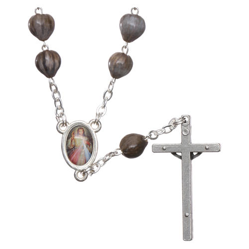Medjugorje beads Job's Tears, chain with cross 4x2 cm 2