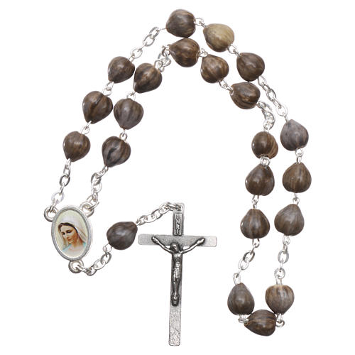 Medjugorje beads Job's Tears, chain with cross 4x2 cm 3