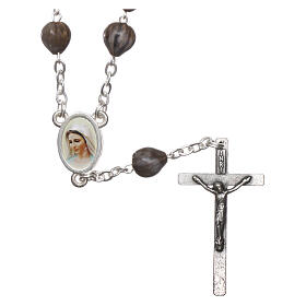 Rosary Medjugorje Chaplet Tears of Job chain cross 4x2 cm