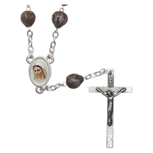 Rosary Medjugorje Chaplet Tears of Job chain cross 4x2 cm 1