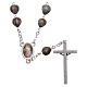 Rosary Medjugorje Chaplet Tears of Job chain cross 4x2 cm s2