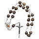 Rosary Medjugorje Chaplet Tears of Job chain cross 4x2 cm s3