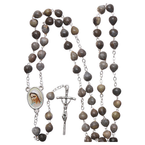 Medjugorje Rosary with Job's Tears and chain 4